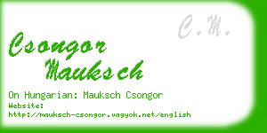 csongor mauksch business card